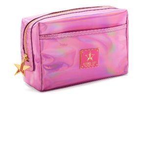 NWT pink holographic Jeffrey star cosmetic bag